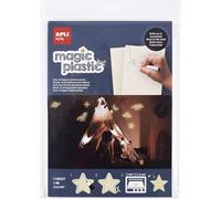 Apli 18227 - Plastique magique "Glow in the Dark", Plastique fou qui brille dans le noir - Format A4, 3 feuilles Multicolore