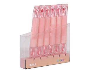 Apli 18274 - Surligneur candy double pointe rose 6 Unités