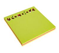 Apli 18338 - Notes adhésives prédécoupées TO DO 75 x 75 mm bloc de 75 feuilles 3 couleurs assorties fluorescentes