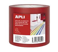 APLI 18609 - Ruban adhésif de signalisation rouge 40 mm x 33 m - 2 rouleaux