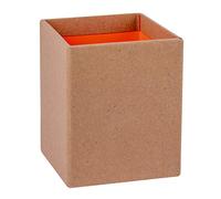 Apli 18695 - Pot à crayons Kraft/Oange, Fluor Collection. Dimensions 75 x 75 x 90 mm