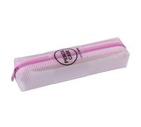 APLI 18697 - Trousse translucide à fermeture éclair rose "Nordik collection" - Dimensions : 210 x 45 x 45 mm.