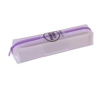 APLI 18698 - Trousse translucide Zipper Bag Nordik collection - Fermeture éclair couleur lilas - Dimensions : 210 x 45 x 45 mm.
