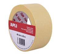 Apli 18745 - Ruban adhésif de masquage pour peintre ou carrossier - 48 mm x 45 m - Papier de 57 g/m² - Résistant jusqu'à 60 °C.
