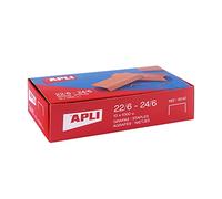 APLI 18964-10 000 Agrafes en cuivre galvanisé n° 22/6-24/6-10 boîtes de 1000 agrafes