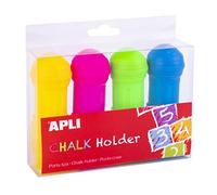 Apli 19026 - Lot de 4 porte-craies ajustables pour craies Jumbo de Ø 25 mm