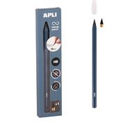 APLI Crayon infini 19800, sans encre, corps bleu, mine de recharge