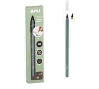 APLI 19801 Crayon infini avec corps vert, crayon éternel sans encre avec mine de recharge