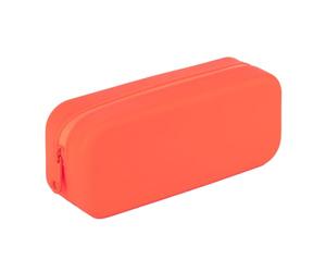 Apli 19916 - Trousse Scolaire en Silicone Orange, résistante à l'eau, Design rectangulaire Moderne et Polyvalent, Collection Néon, Taille 75x185x55 mm.
