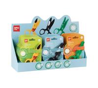 APLI 20090 - Présentoir 18 ciseaux de sécurité enfant - animaux (toucan, 6 crocodile, orque) - ne coupent que le papier - spécial maternelle