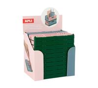 APLI 20233-10 caisses Pliables et empilables - Rangement et décoration Maison, Bureau - Système Click, Tricolore à Base Kaki - 140x105 mm