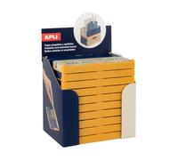 Apli 20234 - Lot de 10 caisses Pliables et empilables - Rangement Pratique pour Bureau et Maison - Système Click - Design Tricolore avec Base Moutarde - 140x60x105 mm