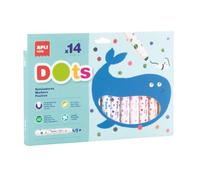 APLI 20624 - Marqueurs Dots, 14 couleurs, grande taille avec pointe ogive