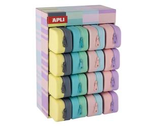 APLI 20647 - Présentoir étuis pastel bicolore en silicone Nordik