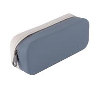 Apli 20654 | Trousse Scolaire en Silicone Bicolore Bleu et Gris | Collection Up North | Fermeture zippée | Imperméable | École collège lycée