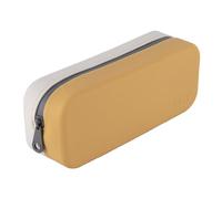 APLI 20655 | Trousse en silicone bicolore moutarde et gris | Collection Up North | Silicone imperméable | Usage scolaire et professionnel