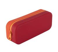 APLI 20660 | Trousse en silicone bicolore orange et rouge | Couleurs intenses et contrastées | Imperméable et facile à nettoyer | École et bureau