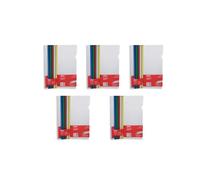 APLI 20887 - Pack de 25 relieurs coulissants A4 avec étui transparent et couleurs assorties