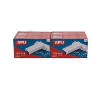 APLI 20898-10 000 agrafes galvanisées 22/6-24/6 argentées - Pack de 10 boîtes
