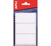 Apli 25 x 40 mm amovible Mini étiquettes - Blanc (Lot de 56)
