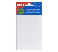 APLI 2549 Lot de 5 feuilles d'étiquettes double face Blanc 19 x 27 mm