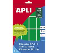 APLI 2757-Etiquettes APLI 10 vertes 25,0 x 40 mm 8 feuilles