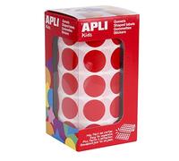 APLI Gommettes 4861 – Rouleau de 1 770 gommettes Ø 20 mm Rouge