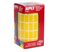 Apli 4883 - Rouleau de gommettes rectangulaires - 20 x 10 mm - Couleur: Jaune