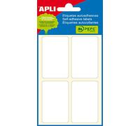 APLI 6 planches d'étiquettes autocollantes blanches 34 x 53 mm 2683