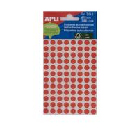 Apli 8 mm de diamètre-Mini étiquettes-Rouge Lot de 288)
