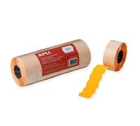 APLI Étiquettes 101719 – Sinusoïdales adhésives amovibles 26 x 16 mm Orange fluo – Lot 6x1000