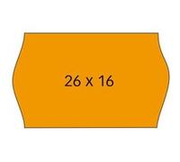 Apli 101719 Lot de 6 Rouleaux de 1000 Etiquettes enlevable sinusoïdale 26 x 16 mm Orange Fluo
