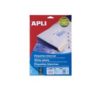 APLI Étiquettes adhésives – adhésif permanent – blanc – diamètre 30 mm – 1200 (25 feuilles x 48)