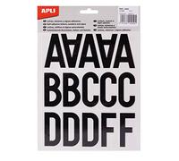 Lettres majuscules adhésives noires 50mm Apli