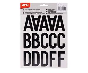 Apli Adhésives lettres/numéros/signes 50 mm Noir