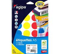 APLI-AGIPA Pastilles adhésives 10098 - 30 mm Pochette Lot de 168 Bleu