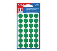 Apli-AGIPA 111841 Pastille Adhésive 15 mm Pochette Lot de 168, Vert