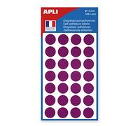 Agipa Etiquettes - Étiquettes Adhésives Permanentes - Violet - Arrondi 15 Mm 168 Étiquette(S) ( 6 Feuille(S) X 28 ) - Pour Brother Dcp-8250dn, Mfc-8520dn; Hl-5440d, 5450dn, 5450dnt, 5470dw...
