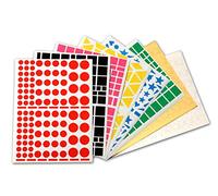 APLI-AGIPA 11740 Gommette Géométrique Ronde Adhésif Permanent Spéciale École Formes Pochette Assorties