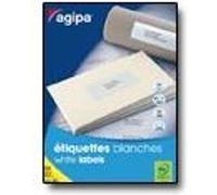 APLI-Agipa - Adhésif permanent - blanc - 63.5 x 46.6 mm 1800 étiquette(s) (100 feuille(s) x 18 étiquettes Blanc G