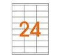 APLI Étiquettes multi-usage 100765 – boîte de 2400 A4 70 x 35 mm Orange fluo