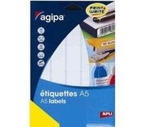 Apli-agipa - agipa étiquettes multi-usage, 19 x 62 mm, blanches inscriptible avec la main, colle permanente, coins arrondis,cont G