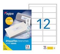 APLI Étiquettes 101311 Lot 1200 multi-usage coins arrondis 99,1 x 42,3 mm blanc