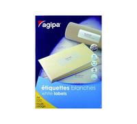 Apli-Agipa Etiquettes - Adhésif Permanent - Blanc - A4 (210 X 297 Mm) 100 Étiquette(S) (100 Feuille(S) X 1 Étiquettes