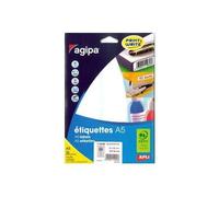 Apli-Agipa - Mat - Adhésif Permanent - Blanc - 19 X 32 Mm 640 Étiquette(S) (16 Feuille(S) X 40 Enveloppe Avec Eurohole - Étiquettes Multi-Emploi