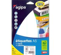 Apli-Agipa - Mat - Adhésif Permanent - Blanc - Diamètre 19 Mm 1120 Étiquette(S) (16 Feuille(S) X 70 Enveloppe Avec Eurohole - Étiquettes Multi-Emploi