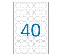 Apli-Agipa - Mat - Adhésif Permanent - Rouge - Diamètre 24 Mm 400 Étiquette(S) (10 Feuille(S) X 40 Enveloppe Avec Eurohole - Étiquettes Multi-Emploi