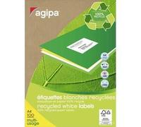 APLI-Agipa - Papier - mat - adhésif permanent - blanc - 105 x 148.5 mm 400 étiquette(s) (100 feuille(s) x 4 boîte - étiquettes recyclées