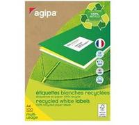 APLI-Agipa - Papier - mat - adhésif permanent - blanc - 199.1 x 289.1 mm 100 étiquette(s) (100 feuille(s) x 1 boîte - étiquettes recyclées