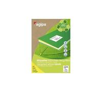 APLI-Agipa - Papier - mat - adhésif permanent - blanc - 70 x 37 mm 2400 étiquette(s) (100 feuille(s) x 24 boîte - étiquettes recy s